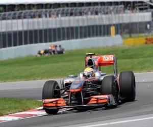 yapboz Lewis Hamilton - McLaren - Montreal 2010